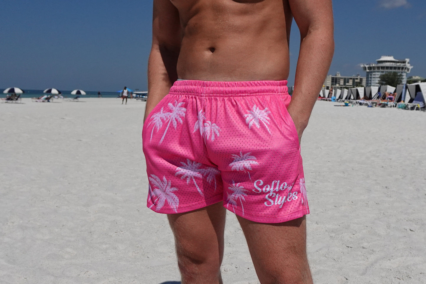 Pink Palm - Shorts 001