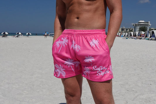 Pink Palm - Shorts 001