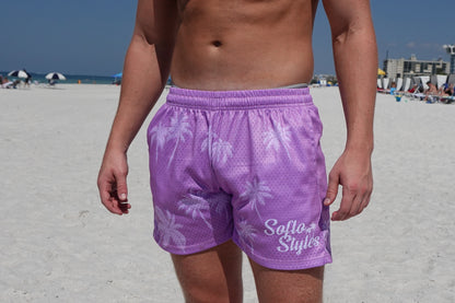 Purple Palm - Shorts 001